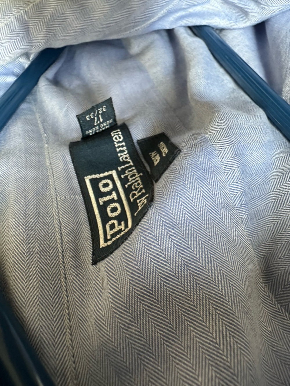 Polo Ralph Lauren Light Blue Herringbone Dress Shirt